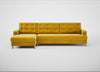 Mistral Left Hand Facing Corner Sofa Smart Luxe Velvet Canary / Natural