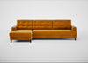 Mistral Left Hand Facing Corner Sofa Smart Luxe Velvet Cognac / Black