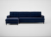 Mistral Left Hand Facing Corner Sofa Smart Luxe Velvet Midnight / Black