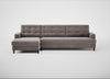 Mistral Left Hand Facing Corner Sofa Smart Luxe Velvet Mushroom / Black