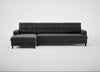 Mistral Left Hand Facing Corner Sofa Smart Luxe Velvet Nickel / Black