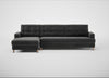 Mistral Left Hand Facing Corner Sofa Smart Luxe Velvet Nickel / Natural
