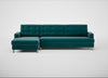 Mistral Left Hand Facing Corner Sofa Smart Luxe Velvet Ocean Green / Natural