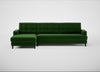Mistral Left Hand Facing Corner Sofa Smart Velvet Forest / Black