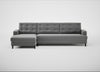 Mistral Left Hand Facing Corner Sofa Smart Velvet Mercury / Black