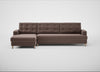 Mistral Left Hand Facing Corner Sofa Smart Velvet Mouse / Natural