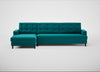Mistral Left Hand Facing Corner Sofa Smart Velvet Petrol / Black