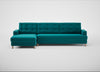 Mistral Left Hand Facing Corner Sofa Smart Velvet Petrol / Natural