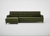Mistral Left Hand Facing Corner Sofa Boucle Velvet Wilder / Black