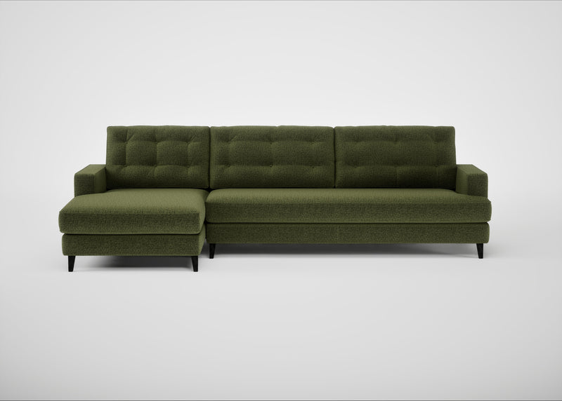 Mistral Left Hand Facing Corner Sofa Boucle Velvet Wilder / Black