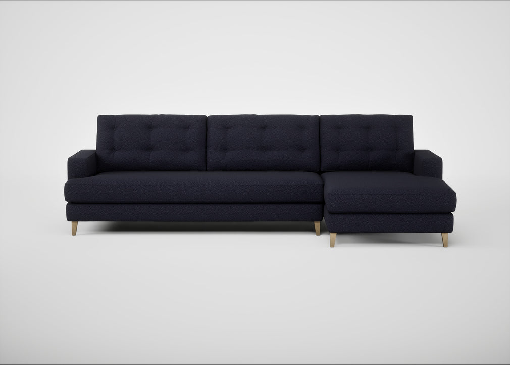 Mistral Right Hand Facing Corner Sofa Boucle Indigo / Natural