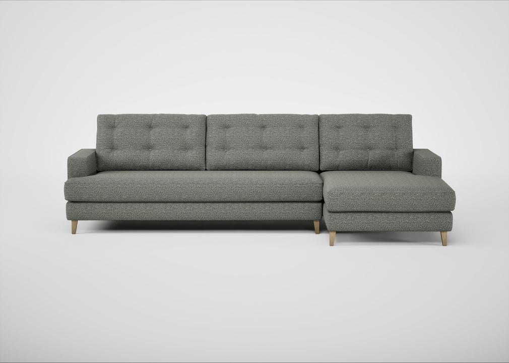 Mistral Right Hand Facing Corner Sofa Boucle Tweed Lapis / Natural
