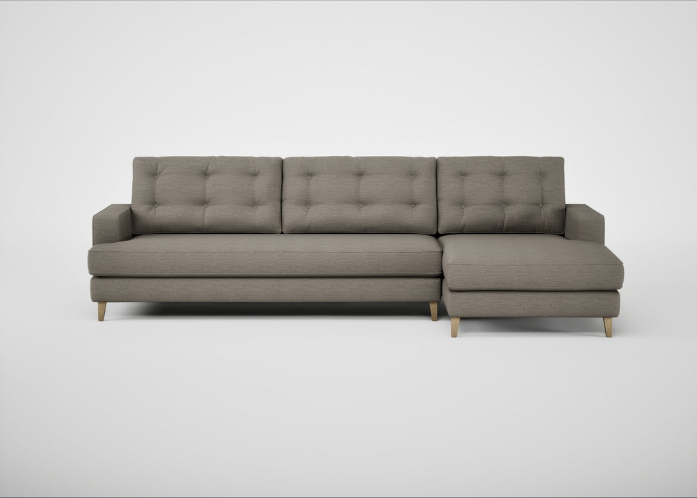 Mistral Right Hand Facing Corner Sofa Broad Weave Pebble / Natural