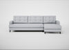 Mistral Right Hand Facing Corner Sofa Broad Weave Tin / Black