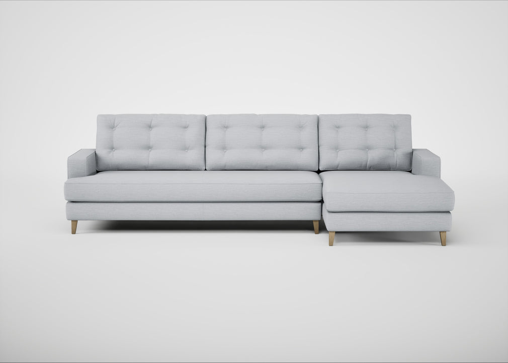 Mistral Right Hand Facing Corner Sofa Broad Weave Tin / Natural