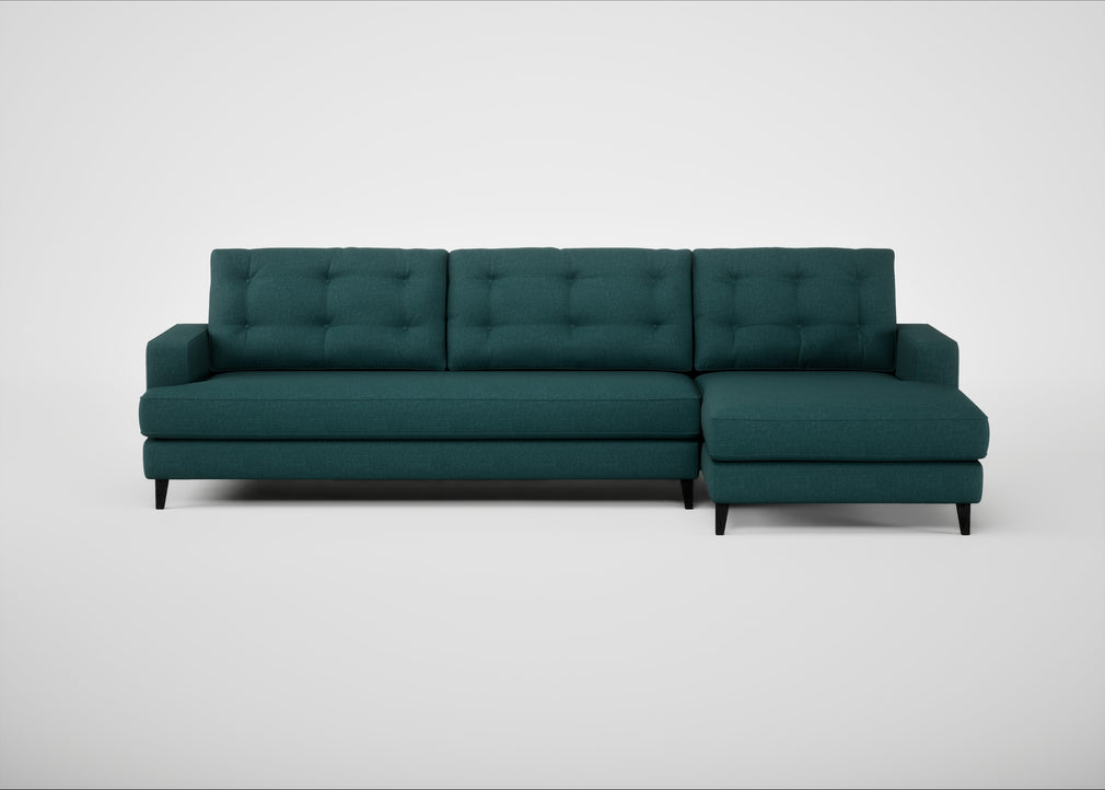 Mistral Right Hand Facing Corner Sofa Brushed Cotton Pine / Black