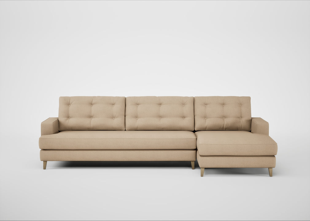 Mistral Right Hand Facing Corner Sofa Capelo Linen-Cotton Bamboo / Natural