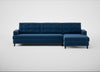 Mistral Right Hand Facing Corner Sofa Cotton Velvet Petrol / Black