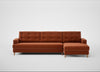 Mistral Right Hand Facing Corner Sofa Cotton Velvet Russet / Natural