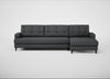 Mistral Right Hand Facing Corner Sofa Melton Wool Granite / Black