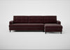 Mistral Right Hand Facing Corner Sofa Smart Luxe Velvet Acorn / Black