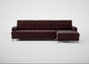 Mistral Right Hand Facing Corner Sofa Smart Luxe Velvet Acorn / Natural