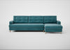 Mistral Right Hand Facing Corner Sofa Smart Luxe Velvet Airforce Blue / Natural