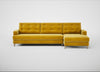 Mistral Right Hand Facing Corner Sofa Smart Luxe Velvet Canary / Natural