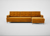 Mistral Right Hand Facing Corner Sofa Smart Luxe Velvet Cognac / Natural