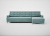 Mistral Right Hand Facing Corner Sofa Smart Luxe Velvet Mineral Blue / Natural