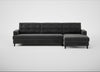 Mistral Right Hand Facing Corner Sofa Smart Luxe Velvet Nickel / Black