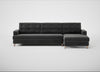 Mistral Right Hand Facing Corner Sofa Smart Luxe Velvet Nickel / Natural