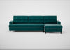 Mistral Right Hand Facing Corner Sofa Smart Luxe Velvet Ocean Green / Black