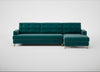 Mistral Right Hand Facing Corner Sofa Smart Luxe Velvet Ocean Green / Natural