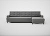Mistral Right Hand Facing Corner Sofa Smart Velvet Mercury / Black