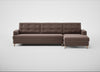 Mistral Right Hand Facing Corner Sofa Smart Velvet Mouse / Natural