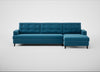 Mistral Right Hand Facing Corner Sofa Smart Velvet Ocean Blue / Black