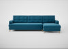 Mistral Right Hand Facing Corner Sofa Smart Velvet Ocean Blue / Natural