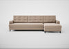 Mistral Right Hand Facing Corner Sofa Smart Velvet Pebble / Black
