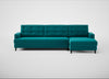 Mistral Right Hand Facing Corner Sofa Smart Velvet Petrol / Black