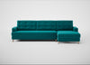 Mistral Right Hand Facing Corner Sofa Smart Velvet Petrol / Natural