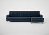 Mistral Right Hand Facing Corner Sofa Boucle Velvet Space / Black