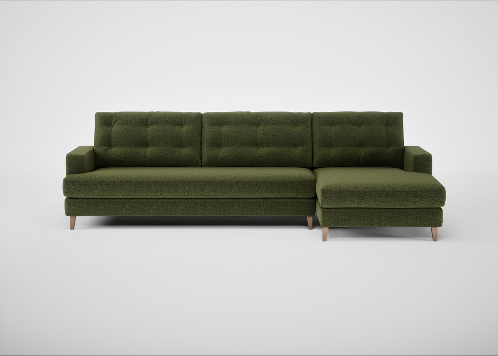 Mistral Right Hand Facing Corner Sofa Boucle Velvet Wilder / Natural
