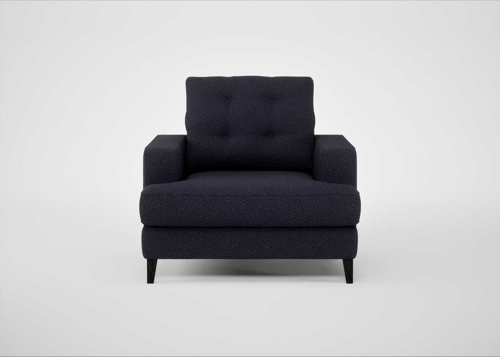 Mistral Armchair Boucle Indigo / Black