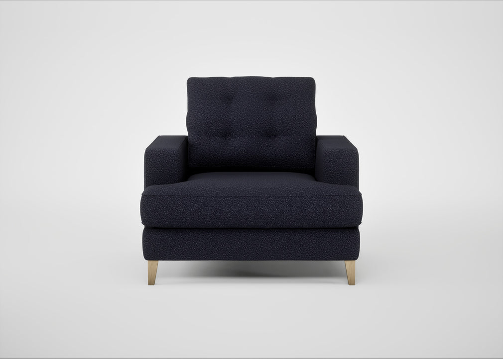 Mistral Armchair Boucle Indigo / Natural