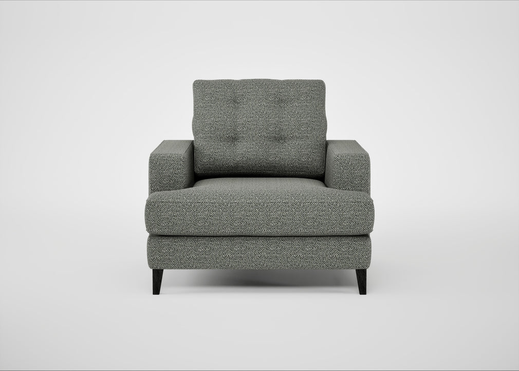 Mistral Armchair Boucle Tweed Lapis / Black