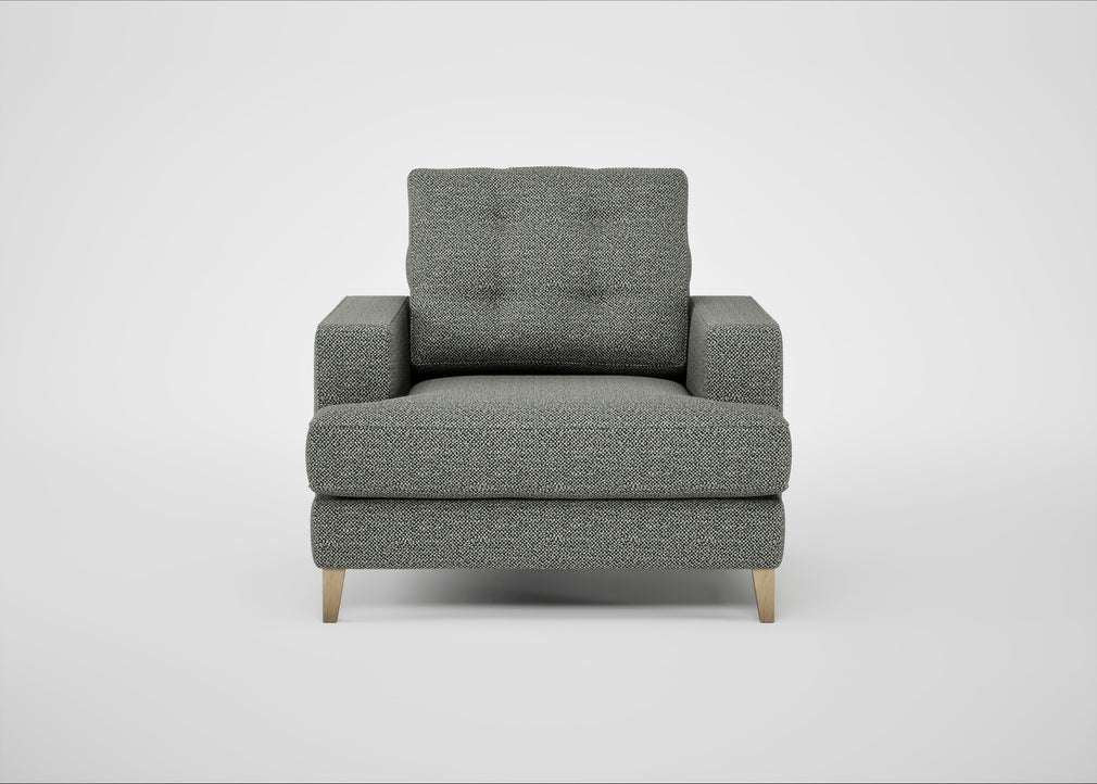Mistral Armchair Boucle Tweed Lapis / Natural