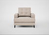 Mistral Armchair Boucle Tweed Pearl / Black