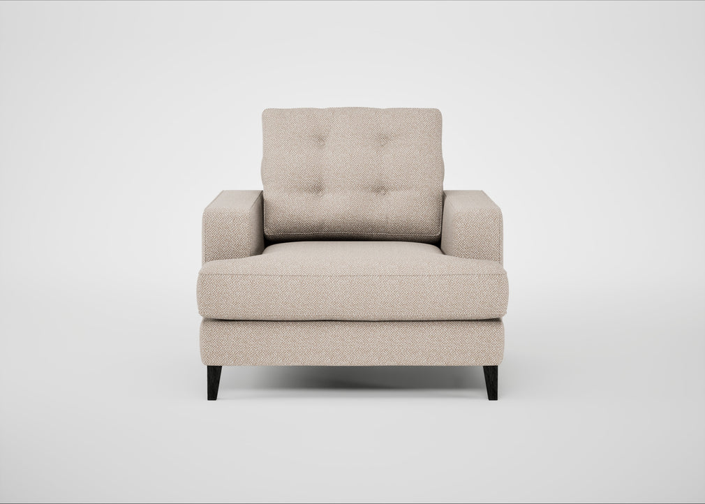 Mistral Armchair Boucle Tweed Pearl / Black