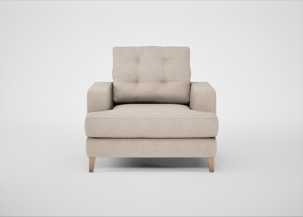 Mistral Armchair Boucle Tweed Pearl / Natural